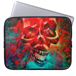 Colorful skull laptop fodral
