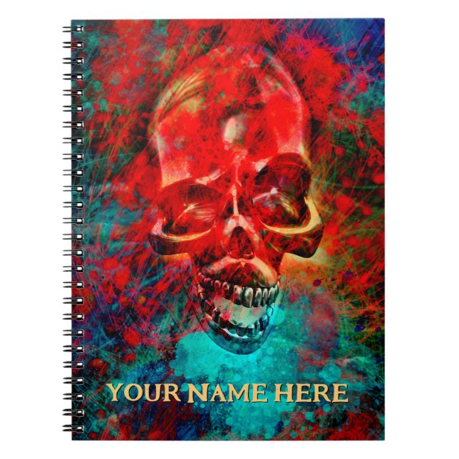 Colorful skull. Personalized Anteckningsbok (Framsidan)
