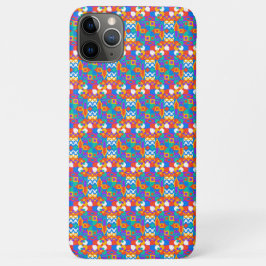 Colorful smartphone case with abstract geometric 