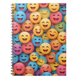 Colorful Smile Emoji Anteckningsbok