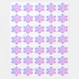 Colorful Snöflingor Fleece Blanket