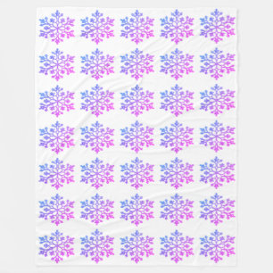 Colorful Snöflingor Fleece Blanket