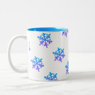 Colorful Snöflingor Gift Mugg