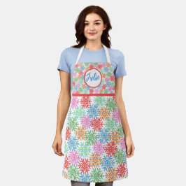 Colorful Snowflake Apron