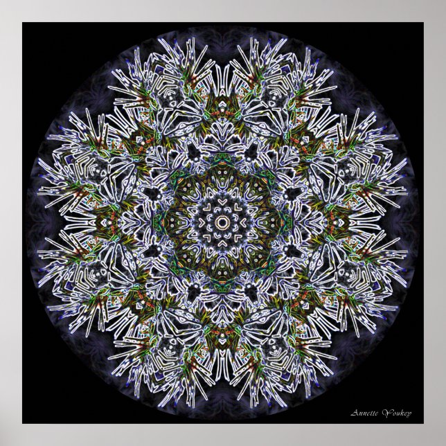 Colorful Snowflake Mandala Poster (Framsidan)