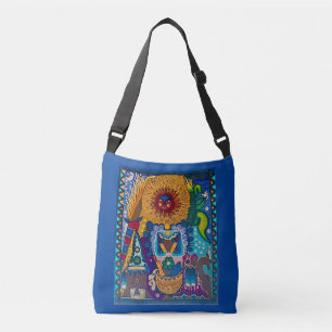 Colorful Sol Huichol Art Axelväska