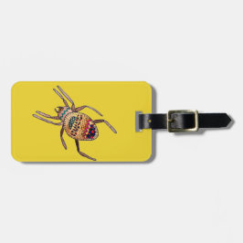 Colorful Spider arachnid art Bagagebricka