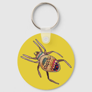 Colorful Spider arachnid art Nyckelring