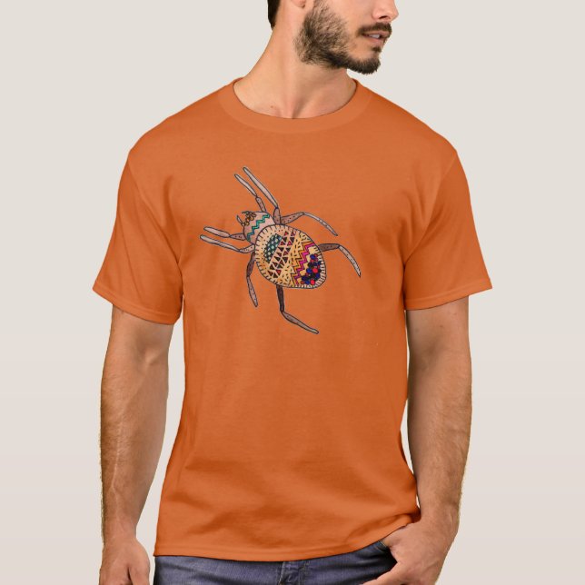 Colorful Spider arachnid art T-shirt (Framsida)