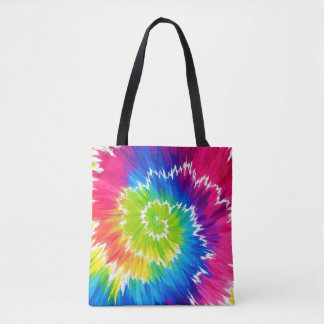 Colorful Spiral Aesthetic Shopper Bag Tygkasse