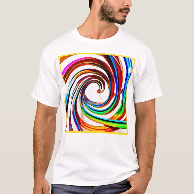Colorful Spiral Mönster Art T Shirt (Framsida)