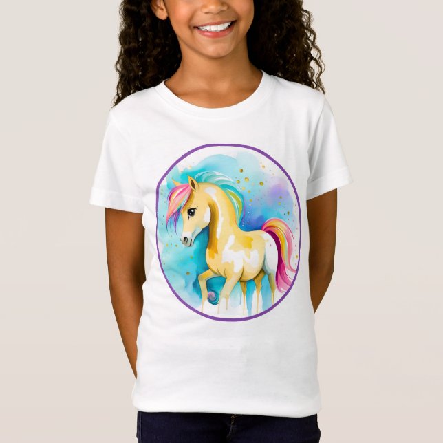 Colorful Spirit Pony 15 Barn T Shirt (Framsida)