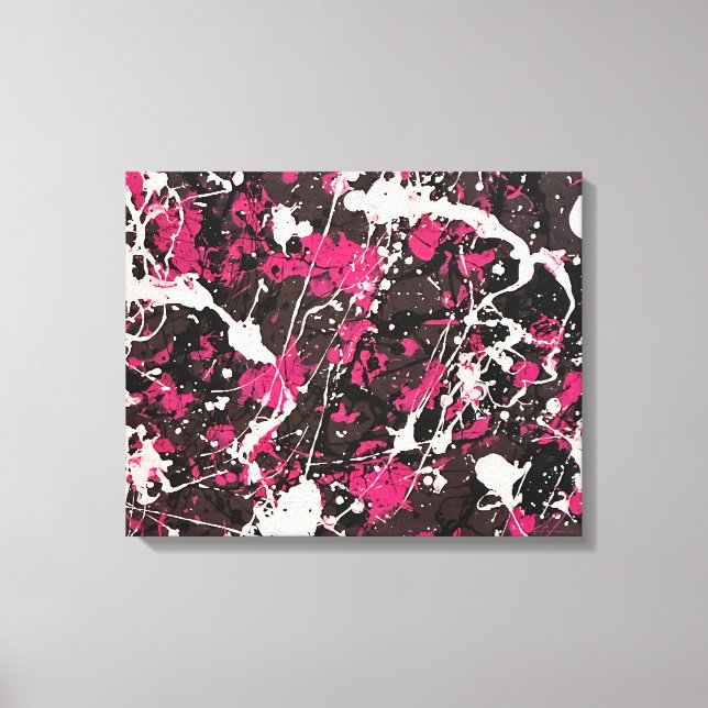 COLORFUL SPLATTER XLI - Åtgärdsmålning -Abstrakt- Canvastryck (Framsida)