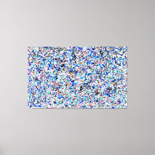 COLORFUL SPLATTER XVI - Åtgärdsmålning -Abstrakt- Canvastryck (Framsida)