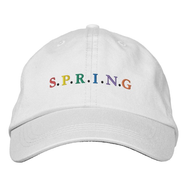Colorful SPRING Embroidered Baseball Cap Broderad Keps (Framsida)