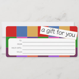 COLORFUL SQUARES BUSINESS LOGOTYP GIFT CERTIFICATE