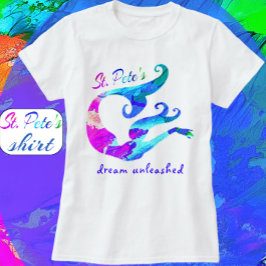 Colorful St. Pete's Florida Sjöjungfru Dream T Shirt