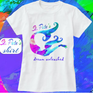 Colorful St. Pete's Florida Sjöjungfru Dream T Shirt