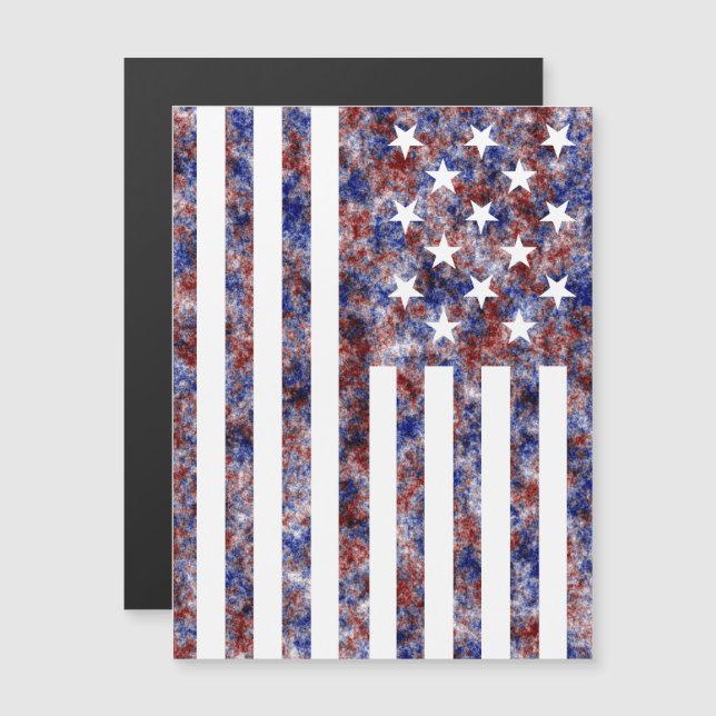 Colorful Star-Spangled Banner America Flagga (Fram/baksida)