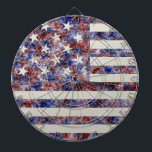 Colorful Star-Spangled Banner America Flagga Darttavla<br><div class="desc">Vid gryningens tidigt-ljus, vad var det som så stolt vi hyllade vid vridens sista gleaming? Vems breda rand och ljusa stjärnor, genom den farliga striden, O'er de ramheter vi såg, var så galet strömmande? Och raketernas röda bländare, bomberna som brast i luft, gav bevis genom natten på att vår flagga...</div>