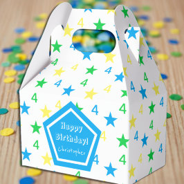 Colorful Stars Boys 4e födelsedagen Presentaskar