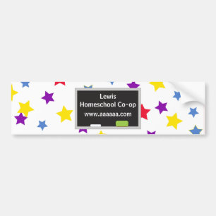 Colorful stars Homes School Co-op Bildekal
