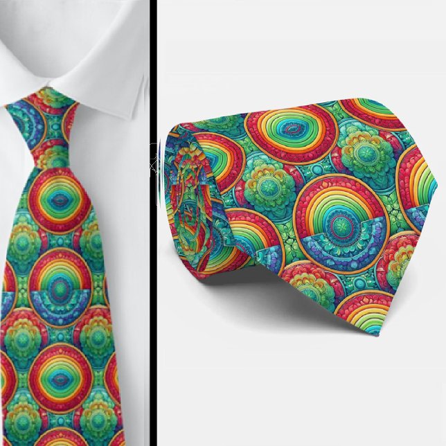 Colorful Statement Tie | Rainbow Neck Tie Slips (Skapare uppladdad)