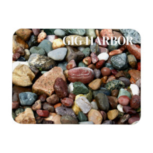 Colorful Sten, Gig Harbour, Puget Ljud Washington Magnet