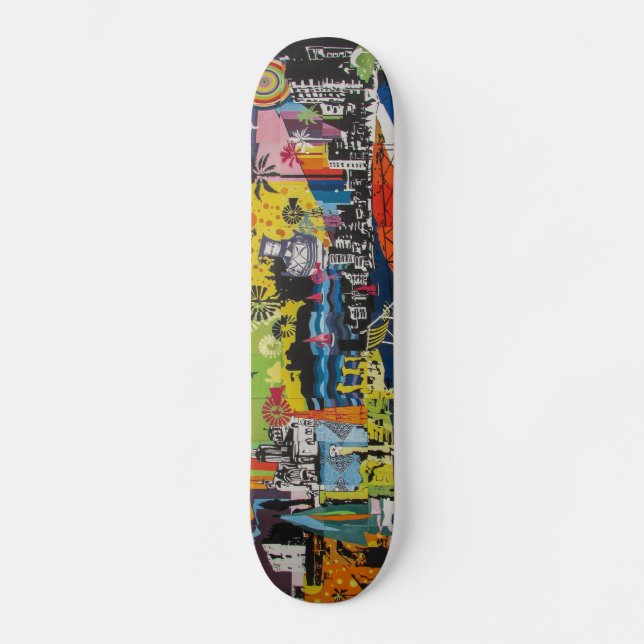 Colorful Street Art Graffiti Skateboard (Framsida)