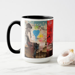 Colorful Street Art Mugg - Urban Heartslag