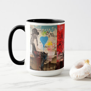 Colorful Street Art Mugg - Urban Heartslag