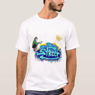 Colorful Street Graffiti på Urban Wall street Art T Shirt