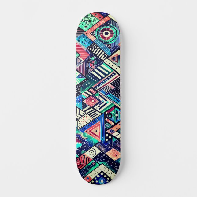 Colorful Street Graffiti Wide Skateboard (Framsida)