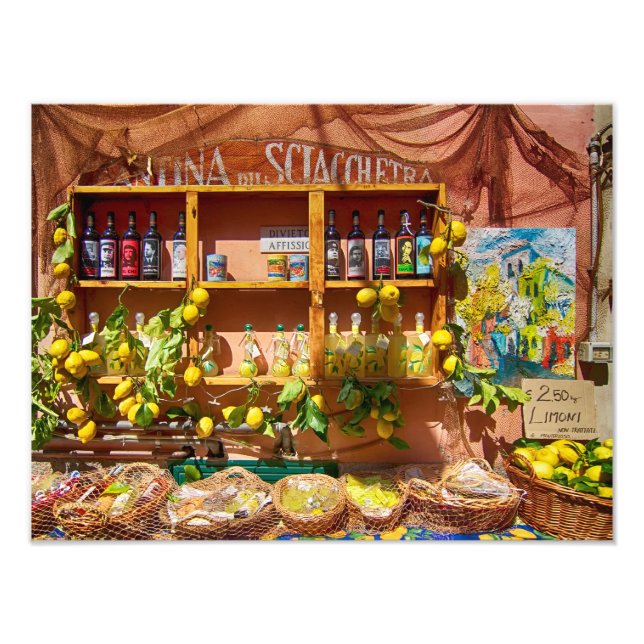 Colorful Street Stall in Italien Fototryck (Framsidan)