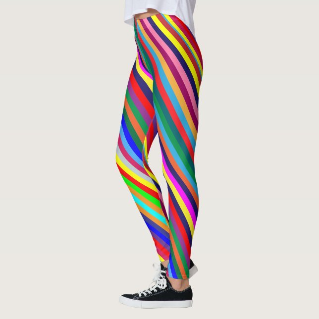 Colorful Stripe Leggings (Vänster)