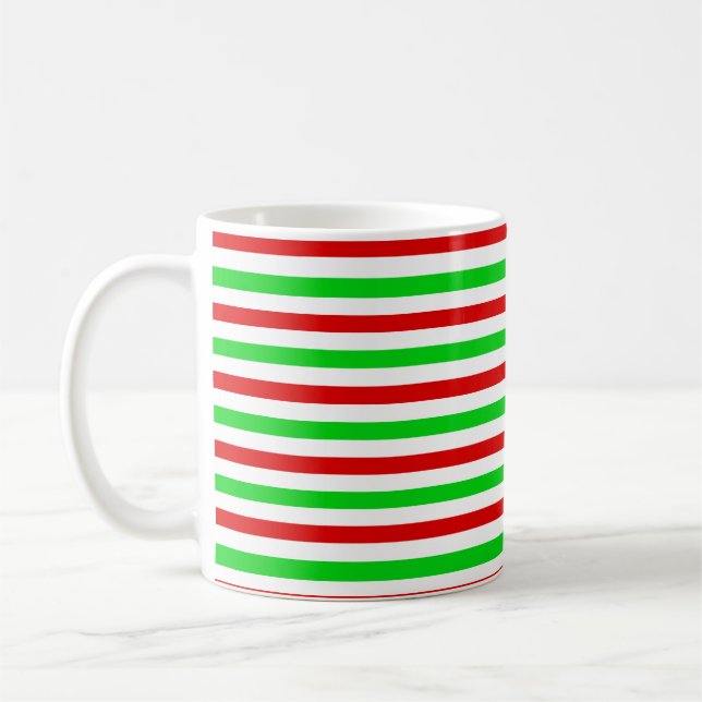 Colorful Stripe Pattern Kaffemugg (Vänster)