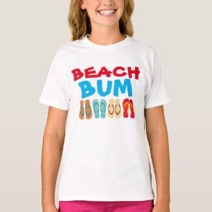 Colorful Summer Flinflip flops Beach Bum Kids T Sh Tee