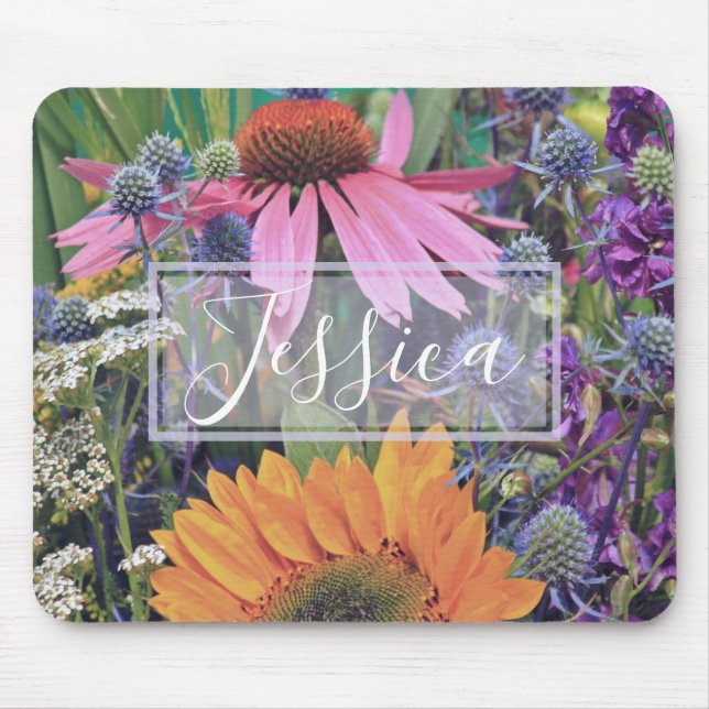 Colorful Summer Flower Garden Personalised Musmatta (Framsidan)
