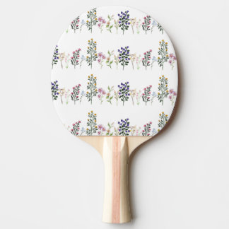Colorful Summer Wildblomma Mönster Pingisracket
