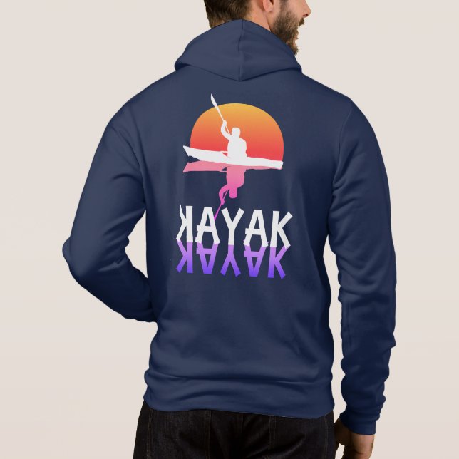 Colorful Sunset Kayaking T Shirt (Baksida)