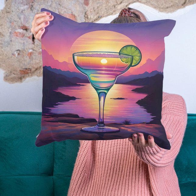 Colorful Sunset Margarita Pillow Kudde (Skapare uppladdad)