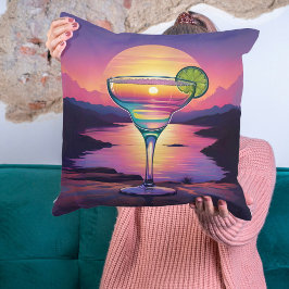 Colorful Sunset Margarita Pillow Kudde