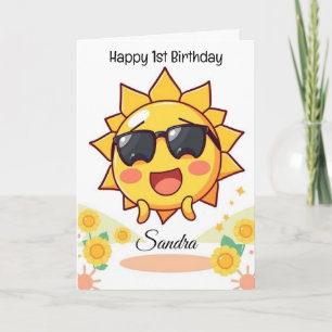 Colorful Sunshine Grattis på födelsedagen Kort