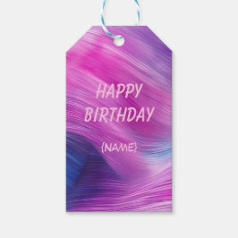 Colorful Swirl Personalized Name  Presentetikett