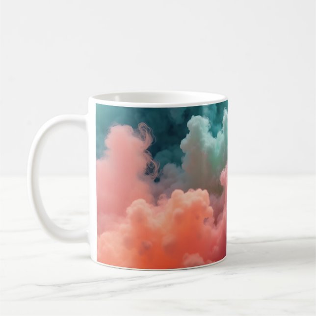 Colorful Swirled Clouds  Kaffemugg (Vänster)