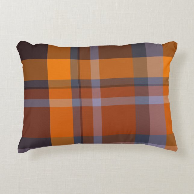 Colorful Tartan Prydnadskudde (Framsidan)