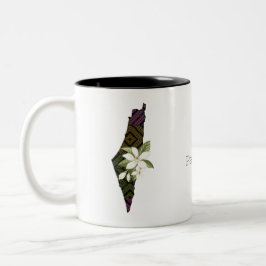 Colorful Tatreez Karta i Palestina Två-Tonad Mugg