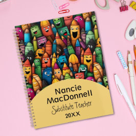 Colorful Teacher Tecknad Pen Mönster