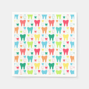 Colorful Teeth Mönster Pappersservett