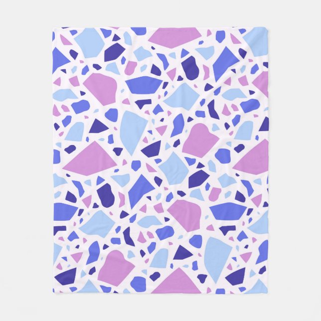 Colorful Terrazzo Mönster Fleecefilt (Framsidan)